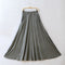 Img 1 - Summer Modal Loose Plus Size Skirt Flare Maxi High Waist Slim Look Pocket A-Line Skirt