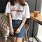 Img 2 - Summer Korea Embroidery Loose Short Sleeve T-Shirt Women All-Matching Half Sleeved Student Tops