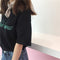 IMG 111 of Summer Korea Embroidery Loose Short Sleeve T-Shirt Women All-Matching Half Sleeved Student Tops T-Shirt