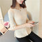 Img 2 - Women Ice Silk Trumpet Korean Slimming Solid Colored Sweater