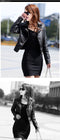 Img 4 - Korean Women PUJacket Short Slim Look Cardigan Bike Jacket H