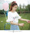 IMG 103 of Korean White Short Sleeve T-Shirt Women Loose insFlare Sleeves Summer All-Matching Tops T-Shirt