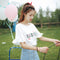 Img 4 - Korean White Short Sleeve T-Shirt Women Loose insFlare Sleeves Summer All-Matching Tops