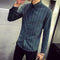 Img 9 - Men Brushed Cotton Chequered Shirt Long Sleeved Youth Korean Casual Slim Look Men Shirt