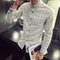 Img 6 - Men Brushed Cotton Chequered Shirt Long Sleeved Youth Korean Casual Slim Look Men Shirt