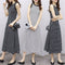 Img 1 - Korean Elegant Slim-Look Striped Dress Women Summer Vintage Minimalist Sleeveless Singlet A-Line