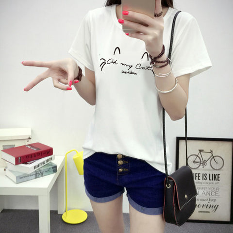 Img 4 - Plus Size T-Shirt Women Summer Trendy Minimalist Short Sleeve Undershirt
