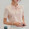 Img 11 - Women Korean Shirt Trendy Slim Look Plus Size Short Sleeve Casual Chiffon Blouse