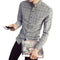 Img 5 - Men Brushed Cotton Chequered Shirt Long Sleeved Youth Korean Casual Slim Look Men Shirt