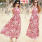 Img 20 - Summer Sleeveless Floral Chiffon Holiday Beach Length Women Dress