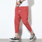 Img 5 - Summer Men Line Ankle-Length Pants Loose Cotton Blend Casual Solid Colored Slim-Fit Pants