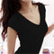 Img 2 - Summer Korean Women Slimming Slim-Look Tops Plus Size T-Shirt