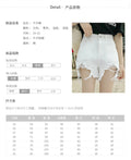 IMG 107 of Denim Shorts Women High Waist Korean Loose Student All-Matching Niche Black Burr Hot Pants Shorts