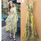 Img 8 - Summer Sleeveless Floral Chiffon Holiday Beach Length Women Dress