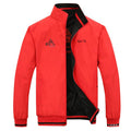 Red Tops Sporty Thin Stand Collar Jacket Double-Sided Outerwear