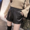 Img 6 - Shorts Women Plus Size Plus Korean High Waist Wide Leg A-Line Loose Slim-Look PU Leather Pants