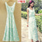 Img 19 - Summer Sleeveless Floral Chiffon Holiday Beach Length Women Dress