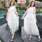 Img 22 - Summer Sleeveless Floral Chiffon Holiday Beach Length Women Dress