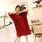 Img 1 - Summer Plus Size Women Modal Korean Loose Short Sleeve Dress Mid-Length Pyjamas