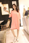 IMG 107 of Summer Plus Size Women Modal Korean Loose Short Sleeve Dress Mid-Length Pyjamas Sleepwear