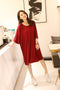 IMG 102 of Summer Plus Size Women Modal Korean Loose Short Sleeve Dress Mid-Length Pyjamas Sleepwear