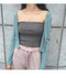 IMG 108 of Inspired Elegant Slim Look Brushed Cotton Cardigan Long Sleeved Short Shawl Tops Women Matching Outerwear