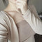 Inspired Elegant Slim Look Brushed Cotton Cardigan Long Sleeved Short Shawl Tops Women Matching Outerwear