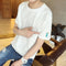 Img 8 - Summer Korean Men T-Shirt Short Sleeve Round-Neck Slim Look Half Sleeved  Thin T-Shirt