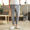 Summer Ankle-Length Pants Men Korean Trendy Slim Look Slim-Fit Casual Pants