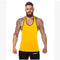 IMG 107 of Summer Solid Colored Fitness Men Strap Black Cotton Sporty Tank Top Y Tank Top