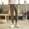 Summer Ankle-Length Pants Men Korean Trendy Slim Look Slim-Fit Casual Pants