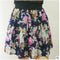 Img 6 - Summer Color Floral High Waist Skirt Plus Size Chiffon Skirt