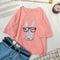Img 11 - Korean College Printed Loose Women Student Round-Neck Short Sleeve All-Matching Tops Slim-Look T-Shirt