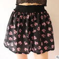 Img 19 - Summer Color Floral High Waist Skirt Plus Size Chiffon Skirt