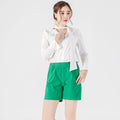 Img 5 - Summer Elderly Women Pants Mid-Length Stretchable Cotton Blend Plus Size High Waist Elastic Cozy Shorts
