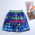 Img 12 - Summer Beach Pants Men Loose Coconut Trees Casual Bermuda Plus Size Quick-Drying Surfing Shorts