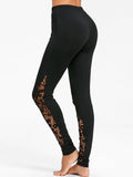 Img 3 - Europe Slimming Breathable Women Lace Spliced Long Pants