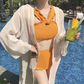 IMG 124 of Korean Swimsuit Trendy Sexy Two Piece Women Bikini Yellow Blue Black White Red Swimwear