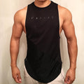 Img 2 - Muscle Sporty Tank Top Men Fitting Jogging Training Tops Sleeveless Stretchable Spliced Fitness