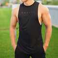 Img 4 - Muscle Sporty Tank Top Men Fitting Jogging Training Tops Sleeveless Stretchable Spliced Fitness