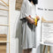 IMG 137 of Summer Plus Size Women Modal Korean Loose Short Sleeve Dress Mid-Length Pyjamas Sleepwear