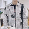 Img 5 - Hong Kong Men Vintage Printed Long Sleeved Shirt Summer Harajuku Student Loose Casual Men Shirt