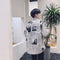 Img 4 - Hong Kong Men Vintage Printed Long Sleeved Shirt Summer Harajuku Student Loose Casual Men Shirt