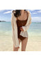 IMG 113 of Korea Elegant Sexy Vintage Burgundy Bare Back Strap Slim Look One-Piece Swimsuit Women Swimwear