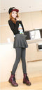 Img 3 - False Two-Piece Leggings Korean Flare Skorts Thick Hip Flattering Slimming Warm Women Culottes