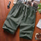 Shorts Men Pants Casual Mid-Length Flaxen Cotton Beach Summer Thin Young Trendy Jodhpurs Slim Look Shorts