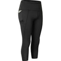 Img 5 - Women Yoga Cropped Pocket Fitness Sporty Jogging High Waist Quick-Drying Stretchable Fitted Three Quarter Pants