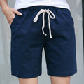 Img 7 - Cotton Blend Unisex Sporty Bermuda Shorts Korean Women Summer Casual Pants Breathable Loose Plus Size Linen Bermuda Shorts