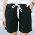 Img 6 - Cotton Blend Unisex Sporty Bermuda Shorts Korean Women Summer Casual Pants Breathable Loose Plus Size Linen Bermuda Shorts