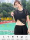 Img 7 - Sporty Sets Summer Plus Size Quick Dry Translucent See Through Tops Yoga Women